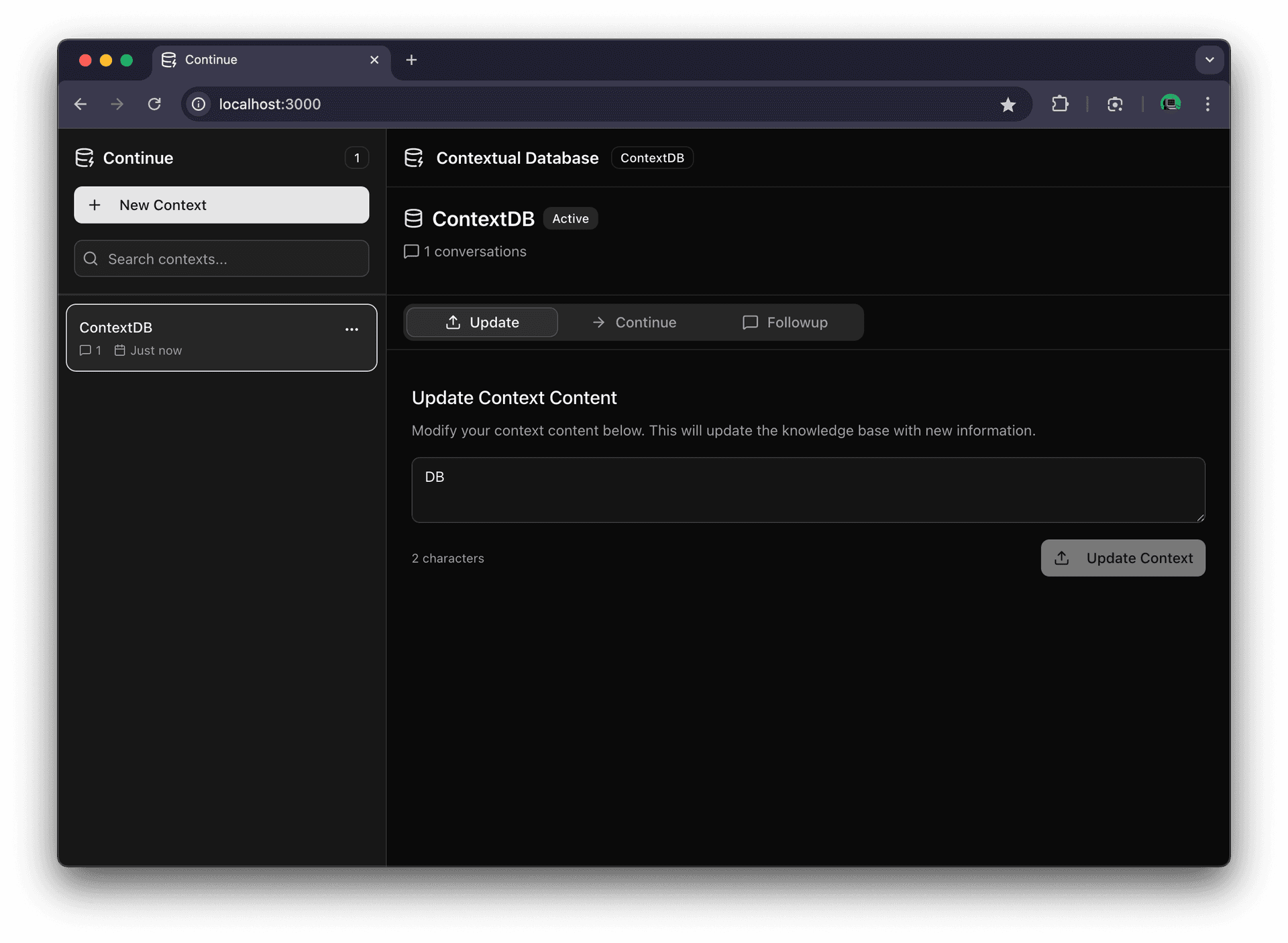 Research Continuity Features